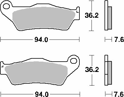 YP 125 R MAJESTY (1999 - 2011)  sbs brakepads ceramic | SBS