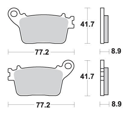 YZF R1M (2015 - 2022) brakepads sintered rear | SBS