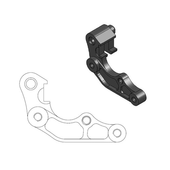 YZ 450 FX (2016 - 2022) brake caliper relocation bracket | MOTO-MASTER