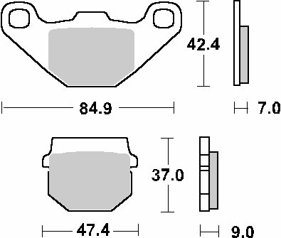 YFM 300 GRIZZLY (2012 - 2013) brakepads sintered offroad | SBS