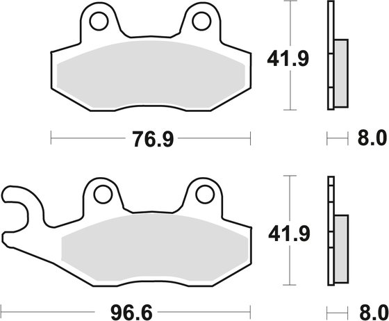 YFM 450 FX WOLVERINE (2006 - 2010) sintered metal brake pad | TRW