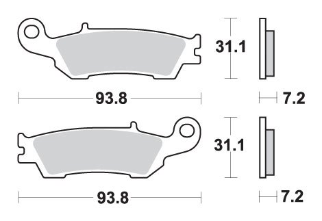 YZ 450 FX (2016 - 2020) brakepads racing sintered | SBS