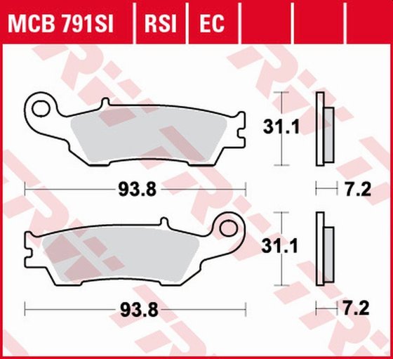 WR 250 F (2001 - 2021) organic offroad brake pad | TRW