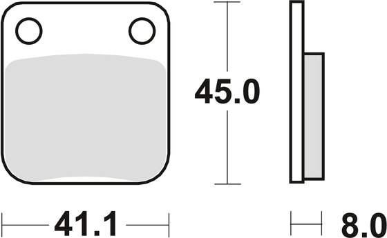 YFM 250 BRUIN (2005 - 2006) sintered metal brake pad | TRW