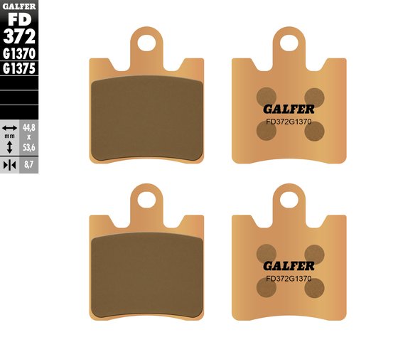 FJR 1300 (2006 - 2020) street sinter brake pads for yamaha (front) | GALFER