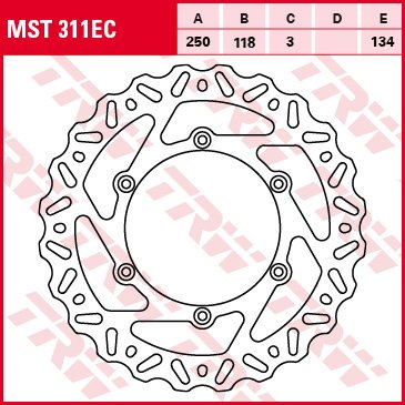 WR 250 F (2001 - 2021) wave brake rotor | TRW