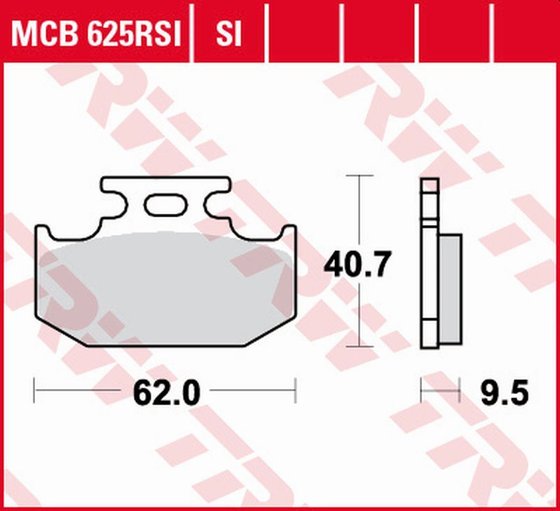 YZ 400 F (1998 - 1998) sintered metal brake pad | TRW