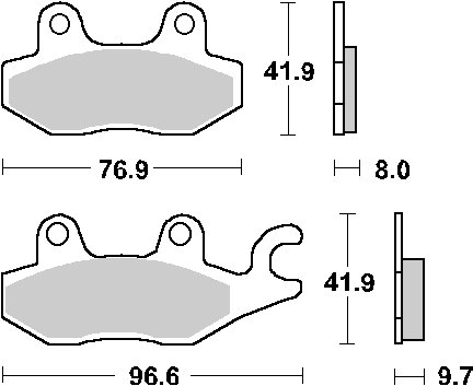 XTZ 750 SUPER TENERE (1989 - 1995) brakepads ceramic | SBS