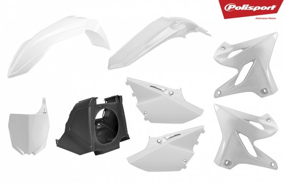 YZ 125 (2002 - 2021) plastic kit yz125/250 02- white (1) | POLISPORT