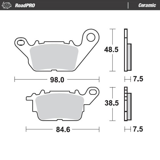 GPD 125 (2015 - 2022) ceramic brake pad - roadpro | MOTO-MASTER