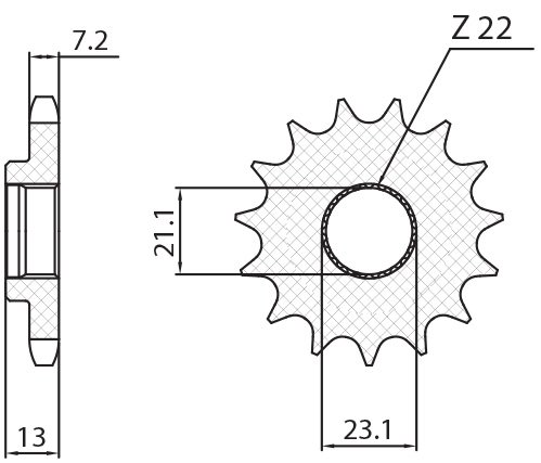 YBR 250 (2008 - 2011) front sprocket | SUNSTAR SPROCKETS