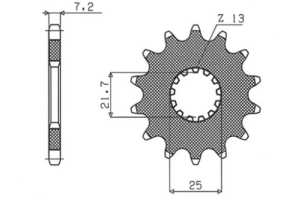 TDM 850 (1991 - 1995) 17t 525 pitch black steel front replacement sprocket | SUNSTAR SPROCKETS