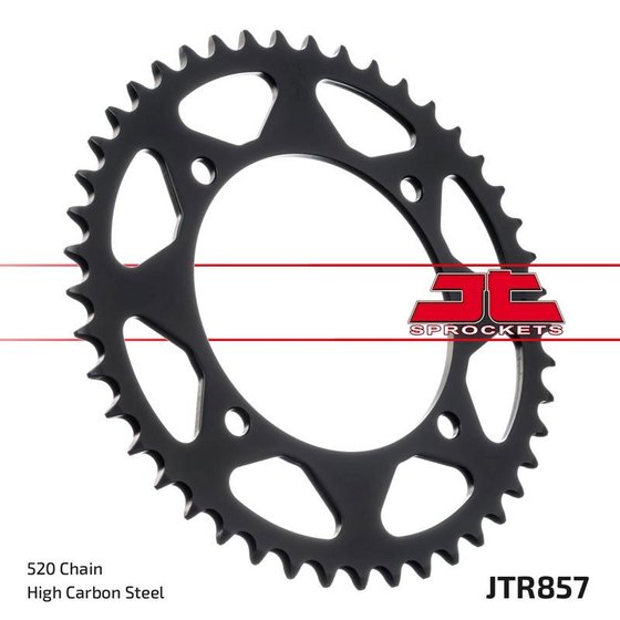 XVS 125 DRAG STAR (2000 - 2004) rear sprocket - 47 teeth, 520 pitch, black | JT Sprockets