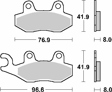 XTZ 750 SUPER TENERE (1989 - 1995) brakepads ceramic | SBS