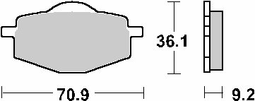 YFZ 350 BANSHEE (1987 - 1989) brakepads sintered offroad | SBS