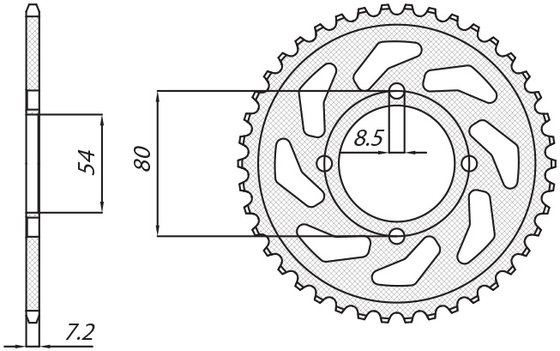 YBR 125 (2005 - 2012) rear sprocket | SUNSTAR SPROCKETS