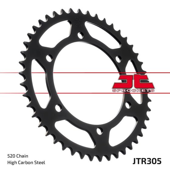 FZ6 R (2009 - 2017) black steel rear sprocket - 46 teeth, 520 pitch | JT Sprockets