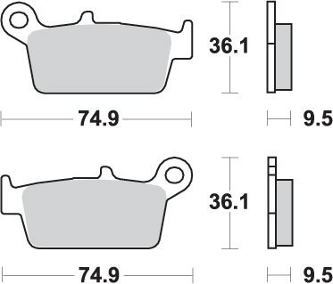 YZ 400 F (1999 - 1999) brakepads sintered offroad | SBS