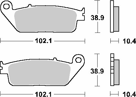 MT 01 (2005 - 2016) brakepads sintered | SBS