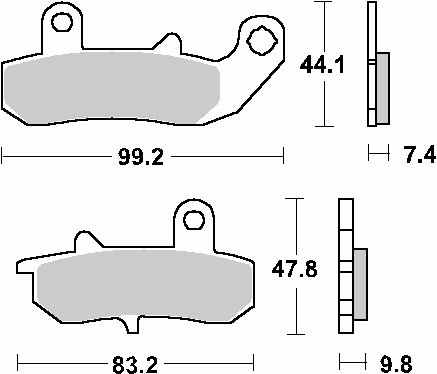 DT 125 (1990 - 1994) brakepads ceramic | SBS