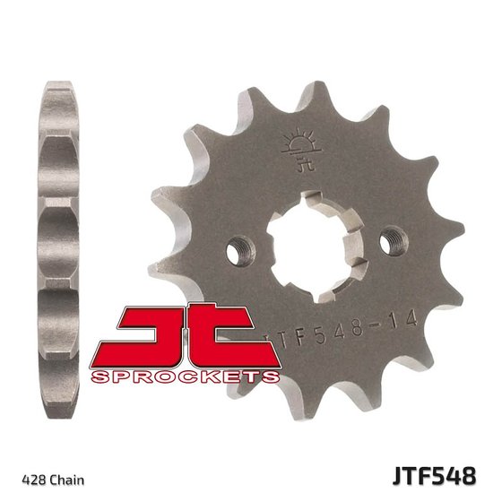 YBR 125 (2007 - 2014) front sprocket 14tooth pitch 428 jtf54814 | JT Sprockets