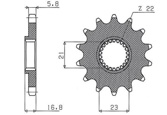 XJ 600 S DIVERSION (1992 - 2003) front sprocket | SUNSTAR SPROCKETS