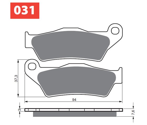 TT 600 R (1993 - 2004) goldfren brake pads 031 ceramic carbon s33 | Goldfren