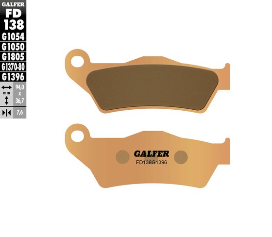 TT 600 R (2003 - 2003) street sinter brake pads - front | GALFER