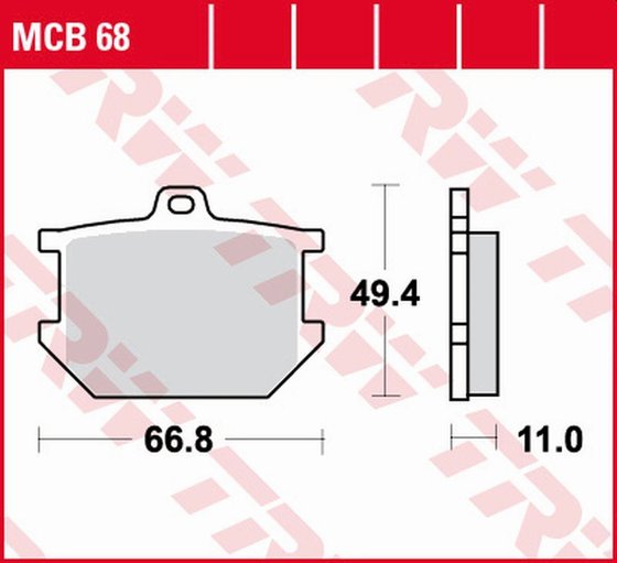 XJ 650 (1982 - 1985) allround organic standard brake pad | TRW