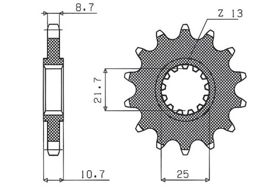 FZ 750 GENESIS (1985 - 1989) 17 tooth front sprocket | SUNSTAR SPROCKETS