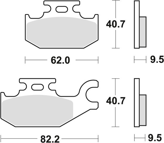 YFM 450 FX WOLVERINE (2006 - 2010) sintered metal brake pad | TRW