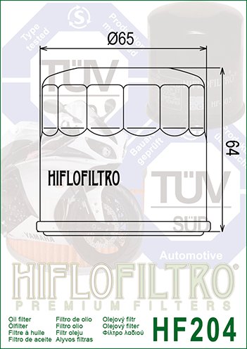 XV 1900 STRATOLINER (2011 - 2015) "hiflo" alyvos filtras hf204c chromuotas | Hiflofiltro