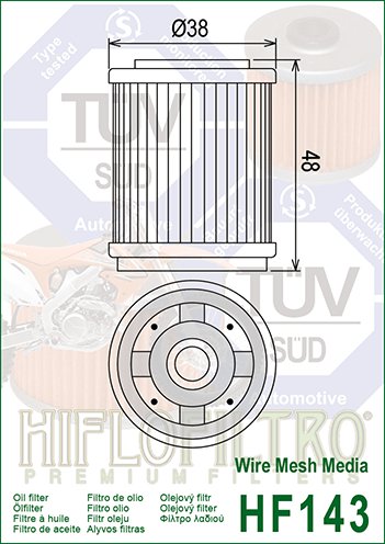 TT 600 S (1997 - 1997) alyvos filtras | Hiflofiltro