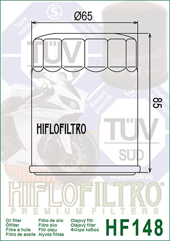 FJR 1300 (2001 - 2012) "hiflo" alyvos filtras hf148 | Hiflofiltro