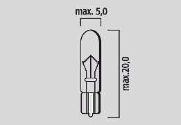 YZF R1 (1998 - 1999) 12v 2w t5 w2x4 6d lemputės (10 vnt.) | FLOSSER