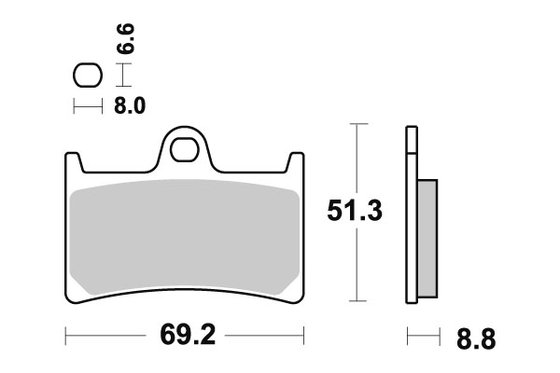 YZF R1 SP (2006 - 2006) stabdžių kaladėlės dual carbon | SBS