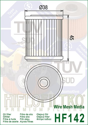 TT R 250 (2000 - 2006) "hiflo" alyvos filtras hf142 | Hiflofiltro