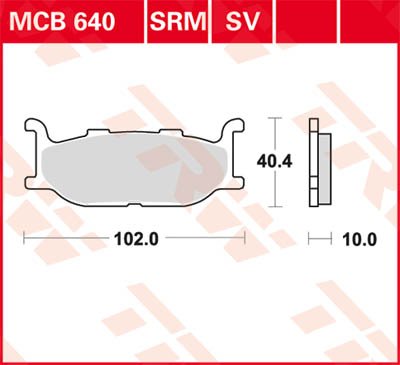 XVS 650 DRAG STAR (1996 - 2016) sukepinto metalo stabdžių trinkelės | TRW