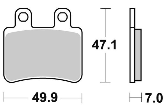 DT 50 (2004 - 2008) stabdžių kaladėlės keraminės (773hf) | SBS