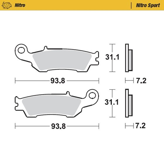 YZ 250 F (2001 - 2022) moto-master nitro racing stabdžių kaladėlės yamaha yz250f front | MOTO-MASTER