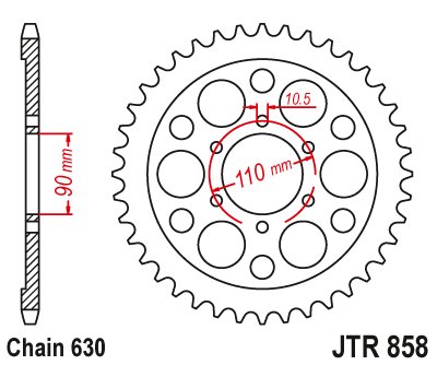 XV 1000 TR 1 (1981 - 1985) plieninė galinė žvaigždutė | JT Sprockets