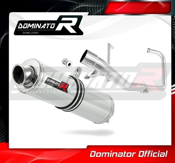 YBR 125 (2009 - 2018) exhaust full system silencer round | Dominator