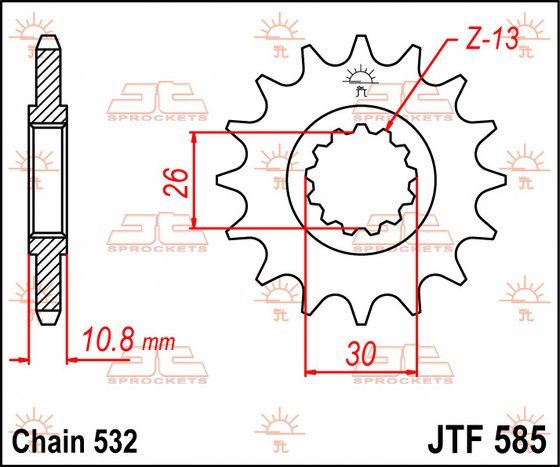 XJR 1200 SP (1997 - 1998) plieninė priekinė žvaigždutė | JT Sprockets