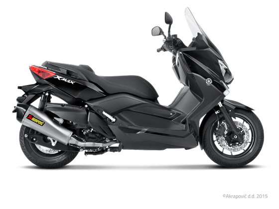 YP 125 R MAJESTY (2007 - 2015) nerūdijančio plieno / anglies pluošto duslintuvas | AKRAPOVIC