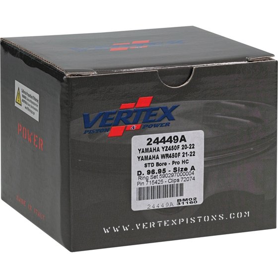 YZ 450 FX (2021 - 2023) kaltinių didelio suspaudimo stūmoklių rinkinys | Vertex