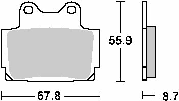 XJ 600 N (1991 - 2003) sukepintos stabdžių trinkelės | SBS