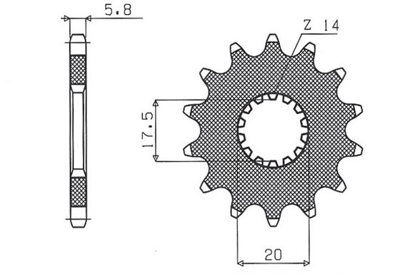 YZ 125 (1987 - 2004) priekinė žvaigždutė | SUNSTAR SPROCKETS