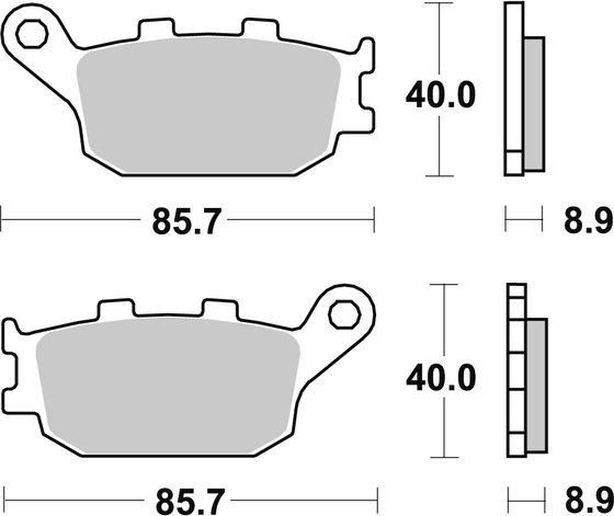 YZF R6 (1999 - 2019) universalios organinės stabdžių trinkelės | TRW