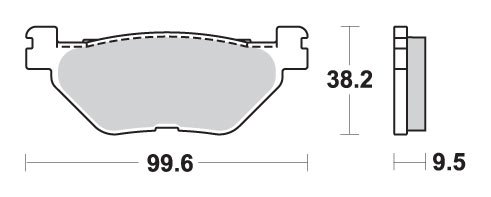 XV 950 BOLT C SPEC (2015 - 2018) galinės sukepintos stabdžių kaladėlės | SBS