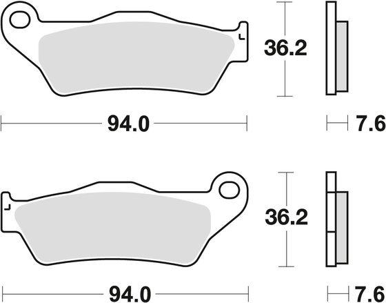 XTZ 660 TENERE (2008 - 2016) universalios organinės standartinės stabdžių trinkelės | TRW